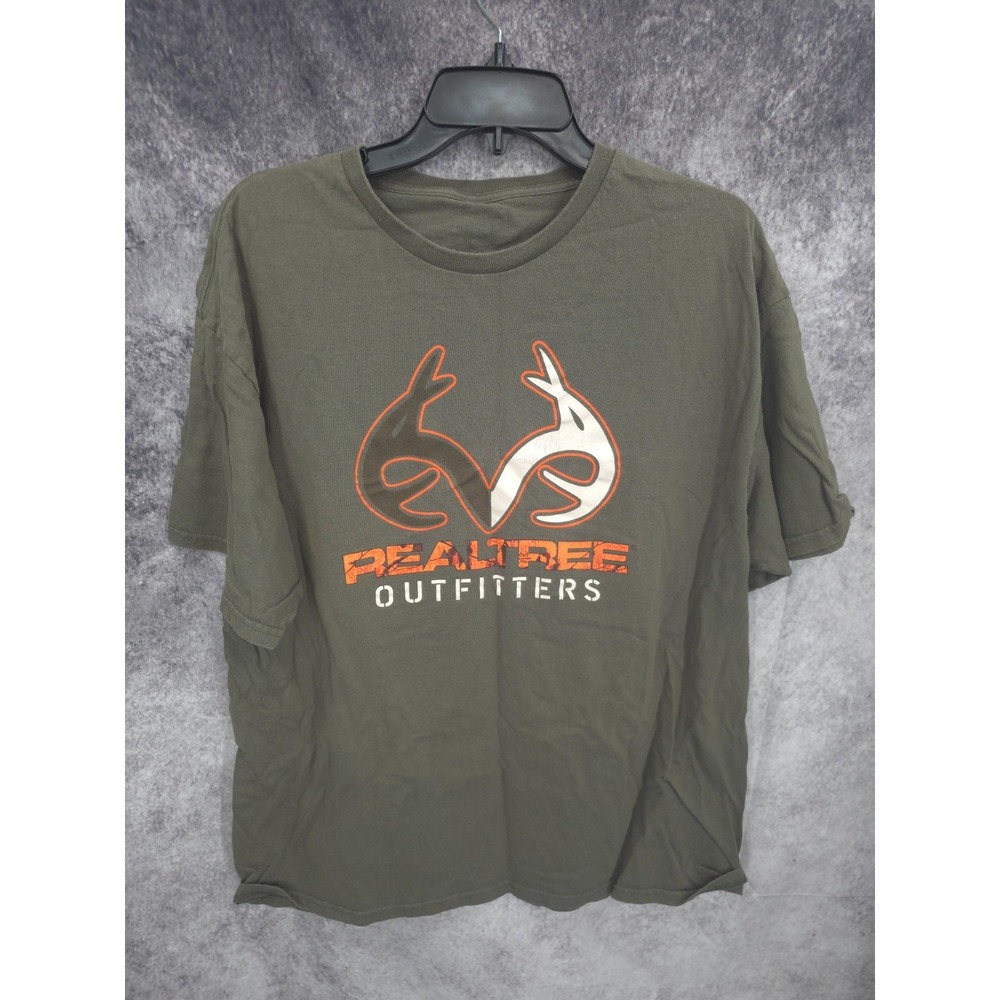 Realtree T Shirt Mens Large Green Celebrating Thirty Years Graphic Short Sleeve